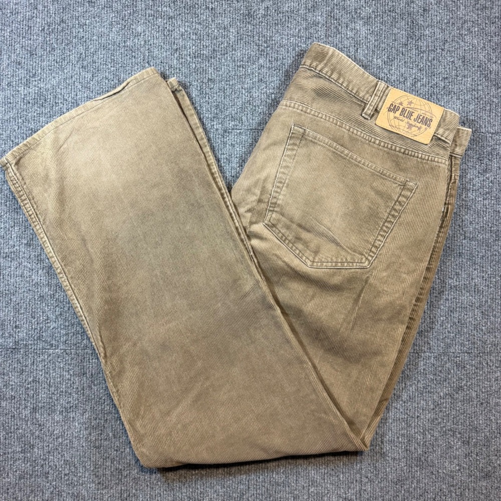 Gap Blue Jeans Mens 38x30 Tan Corduroy Pants Boot Fit Cotton Vintage 16576603
